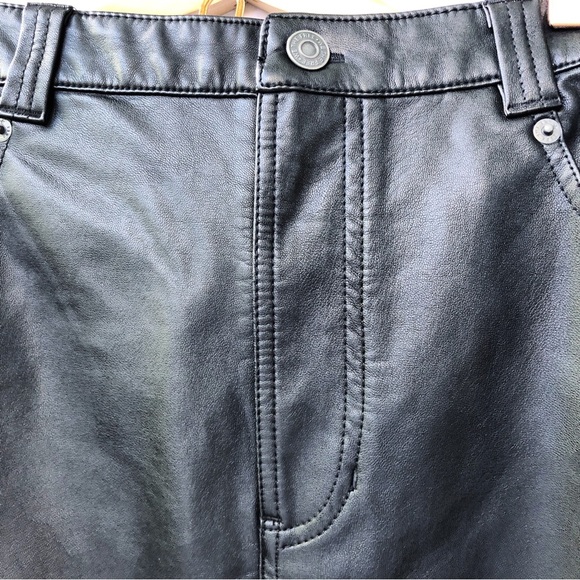 FREE PEOPLE | NWT BLACK CITY SLICKER VEGAN MAXI SKIRT SIZE 4 - Picture 8 of 12